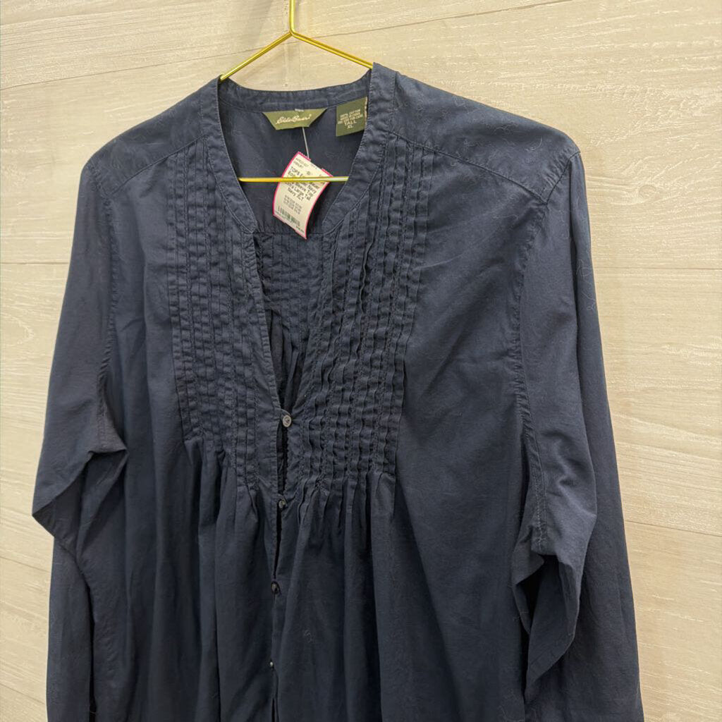 Eddie Bauer Navy Long Sleeve Top Extra Large Tall