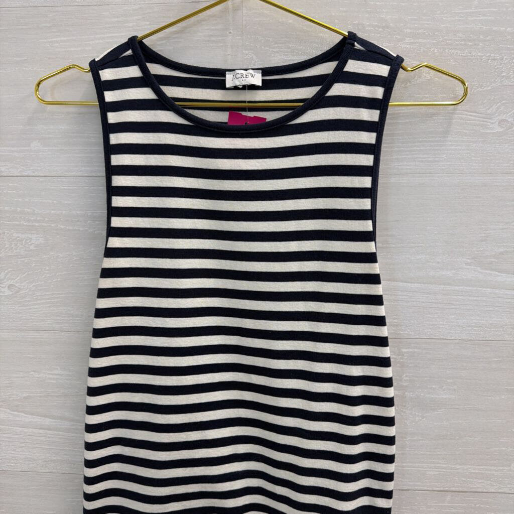 J Crew Navy/ White Striped Tank Top Medium
