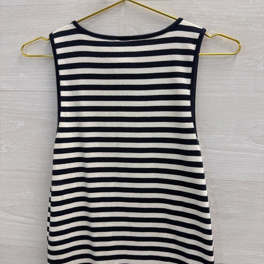 J Crew Navy/ White Striped Tank Top Medium