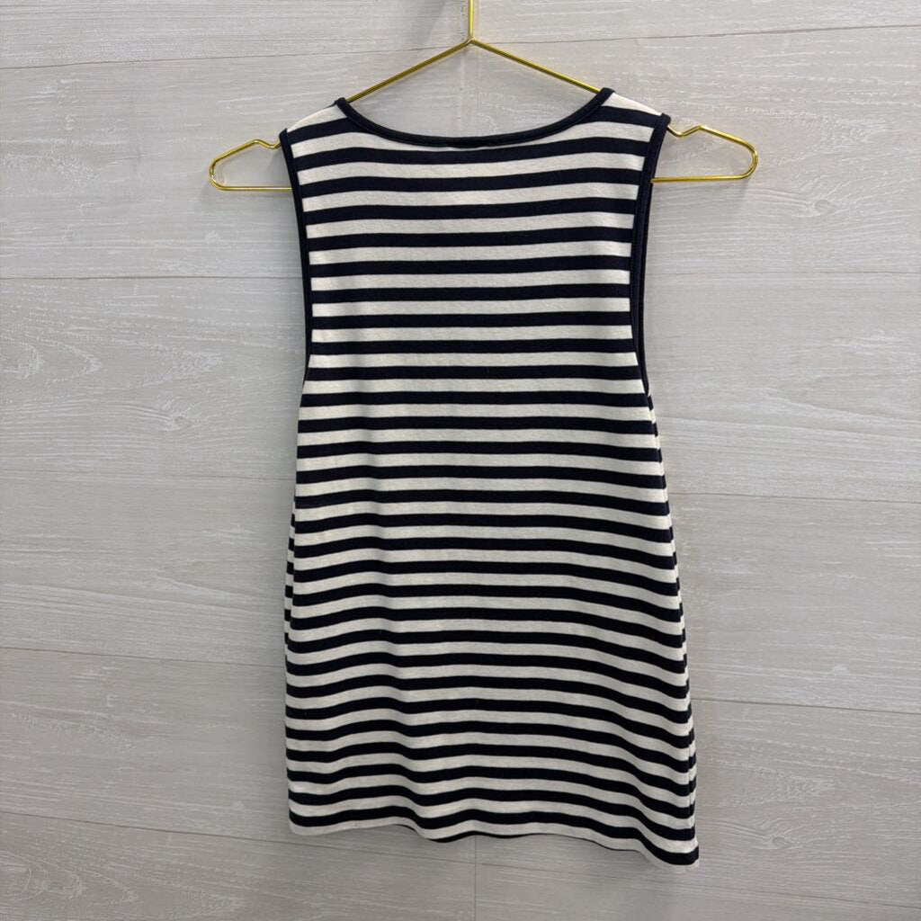 J Crew Navy/ White Striped Tank Top Medium