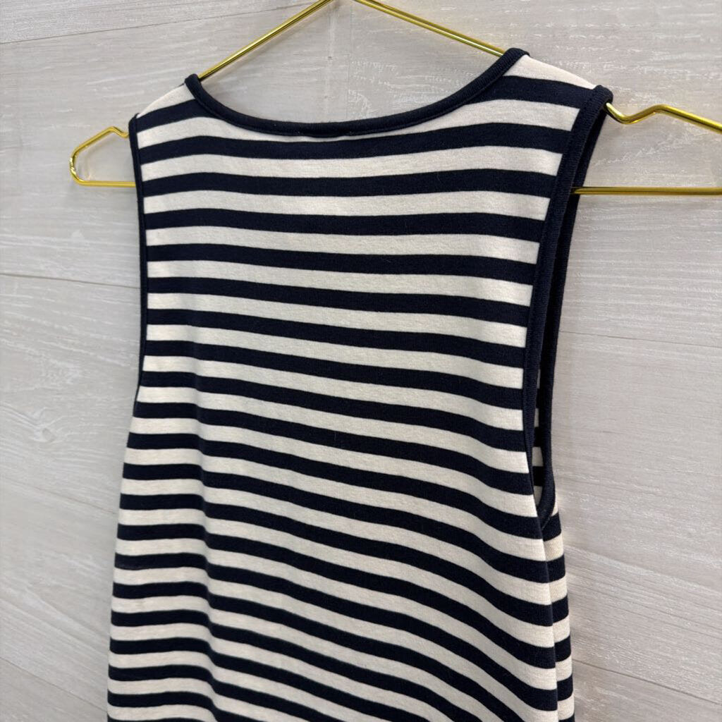 J Crew Navy/ White Striped Tank Top Medium