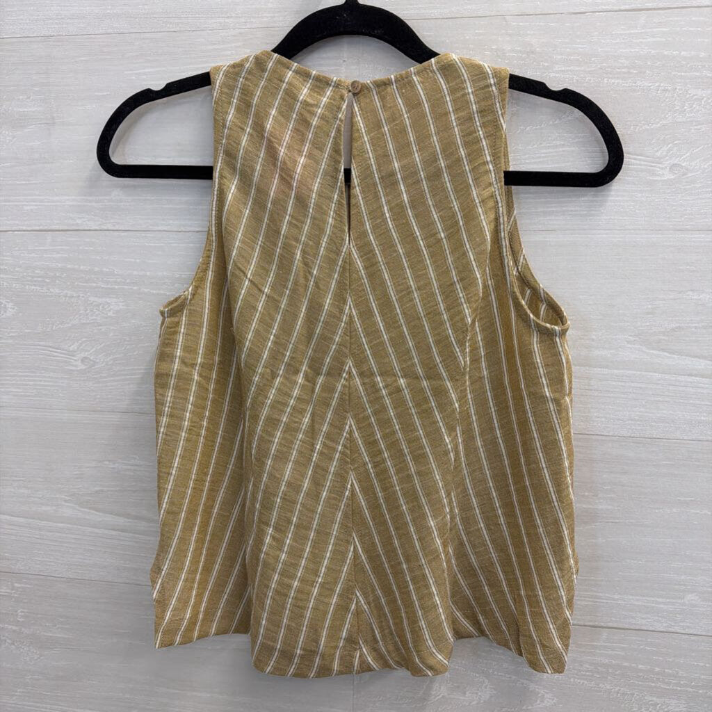 Max Studio Brown/ White Striped Tank/ Pants Set Extra Small