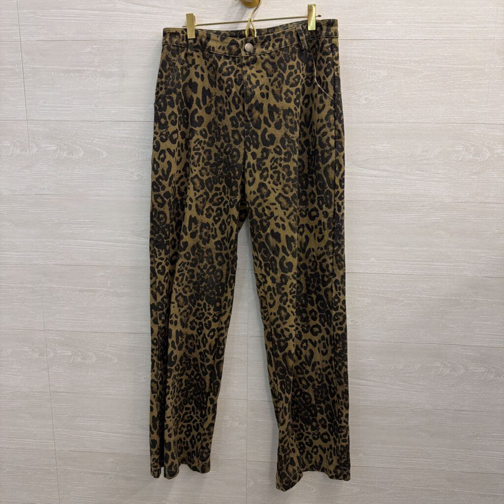 Pretty Garbage Brown/ Black Leopard Print Pants Medium