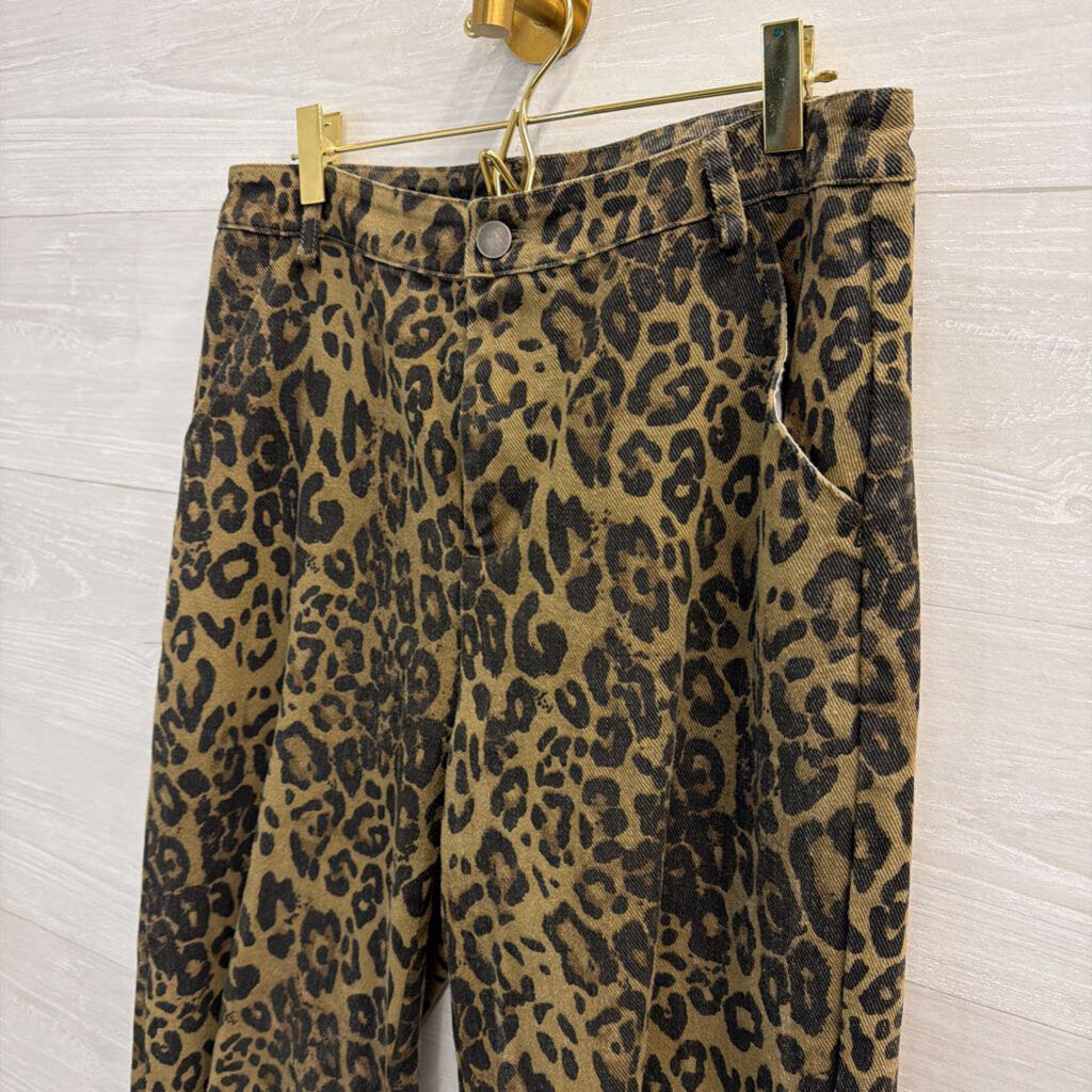 Pretty Garbage Brown/ Black Leopard Print Pants Medium