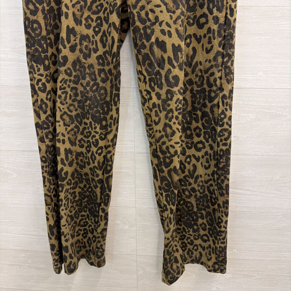 Pretty Garbage Brown/ Black Leopard Print Pants Medium