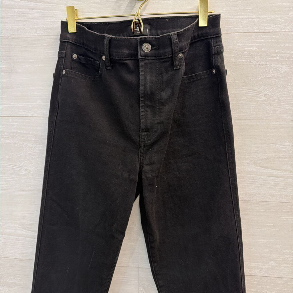 7 For All Mankind Black Skinny Jeans 28