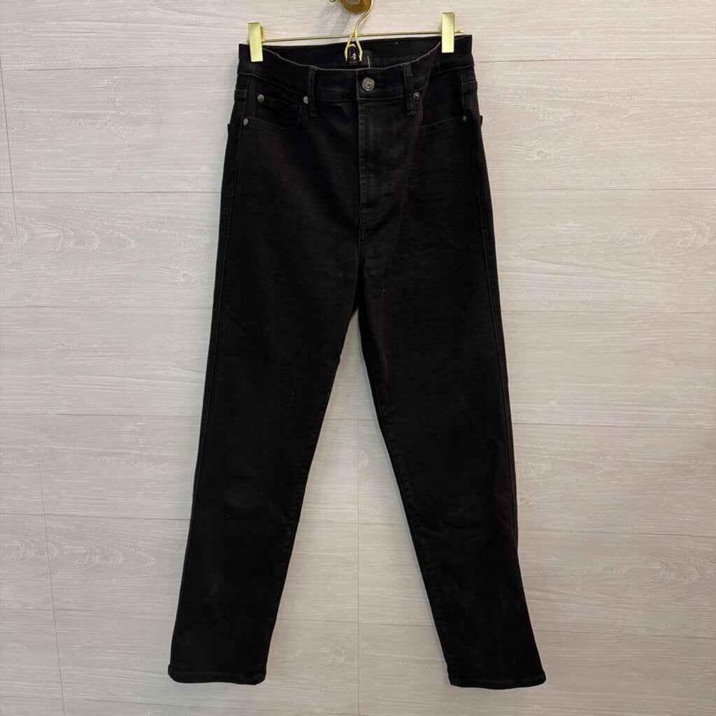 7 For All Mankind Black Skinny Jeans 28