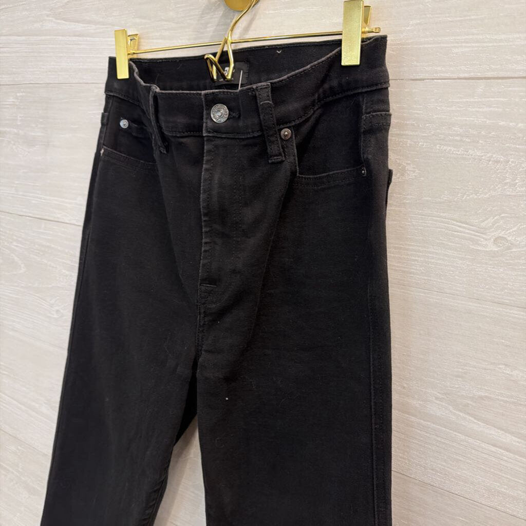 7 For All Mankind Black Skinny Jeans 28