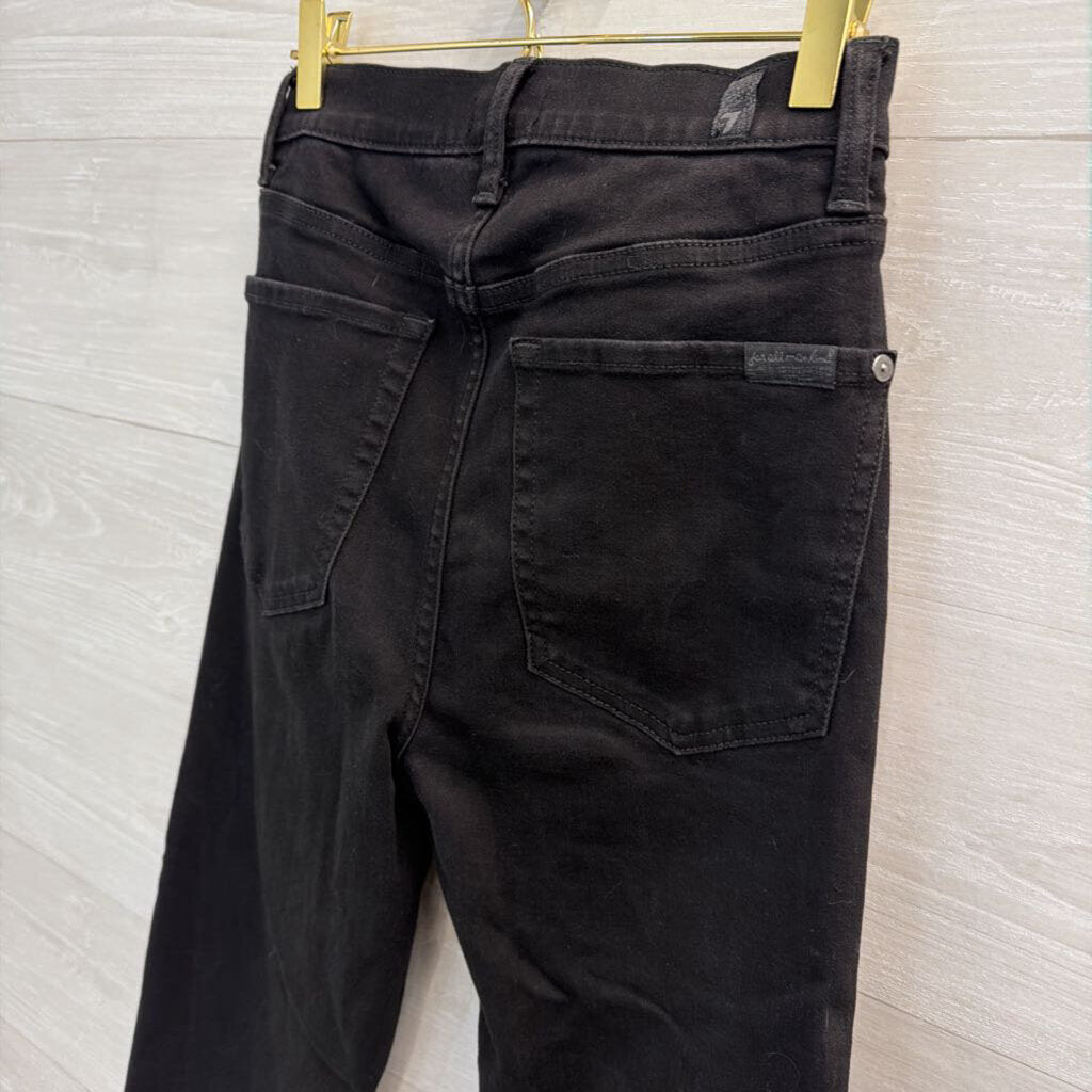 7 For All Mankind Black Skinny Jeans 28