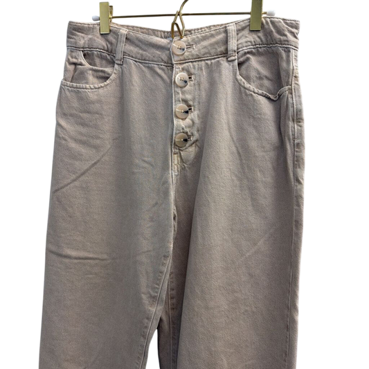 Zara Khaki Cropped Wide Leg Pants 8