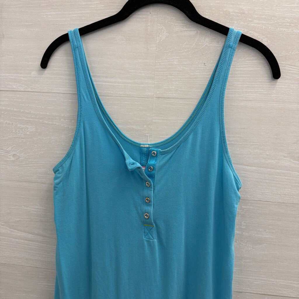 Lululemon Blue Henley Tank Top Medium