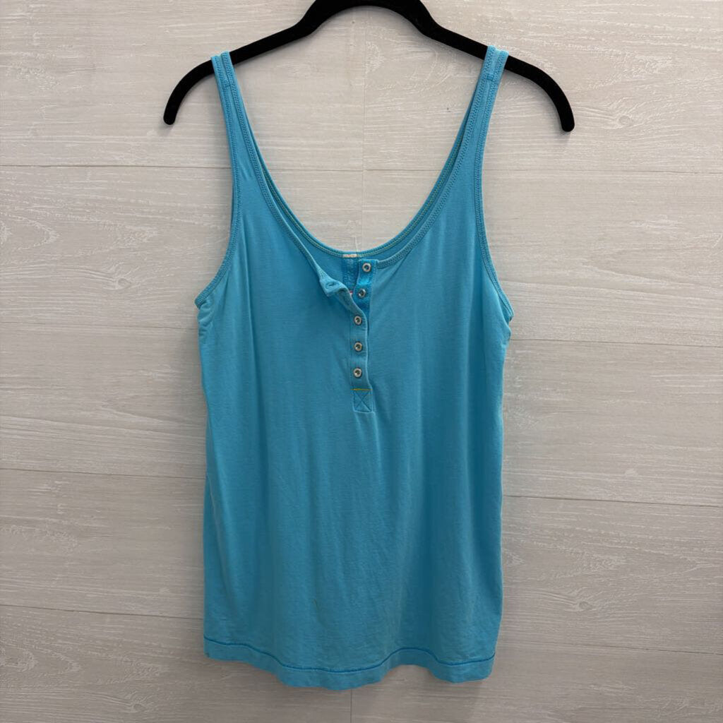 Lululemon Blue Henley Tank Top Medium