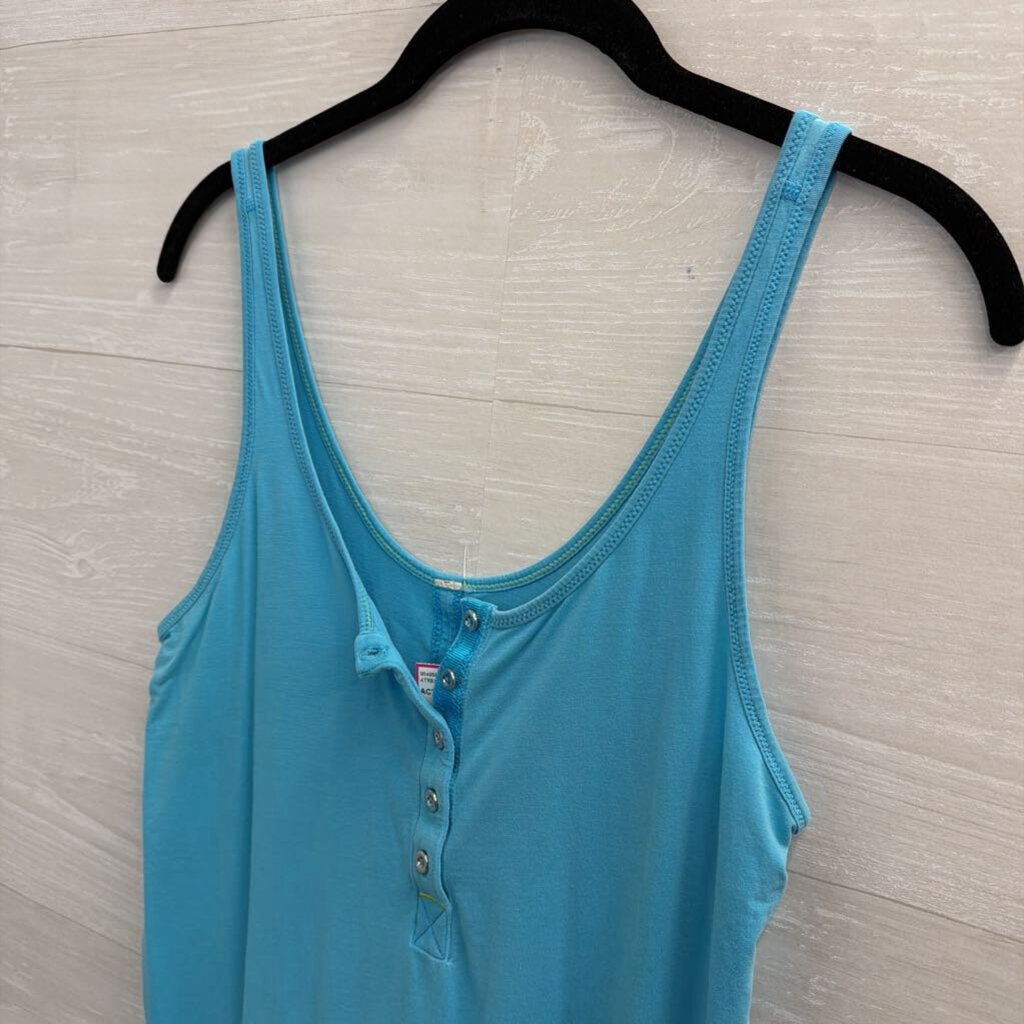Lululemon Blue Henley Tank Top Medium