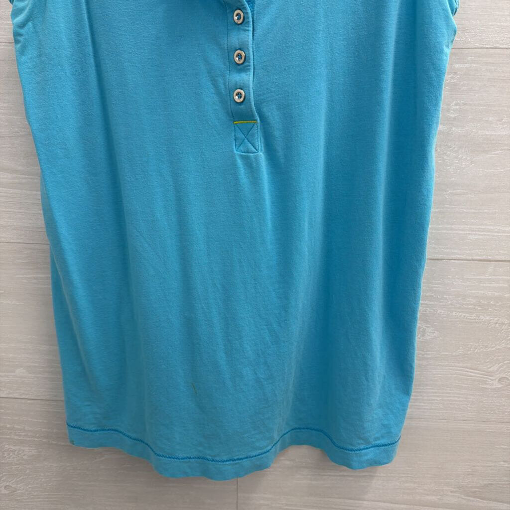Lululemon Blue Henley Tank Top Medium