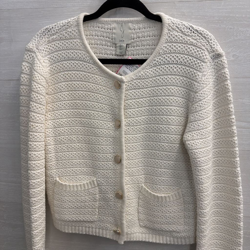Joie Textured Knit Button Up Cardigan Large