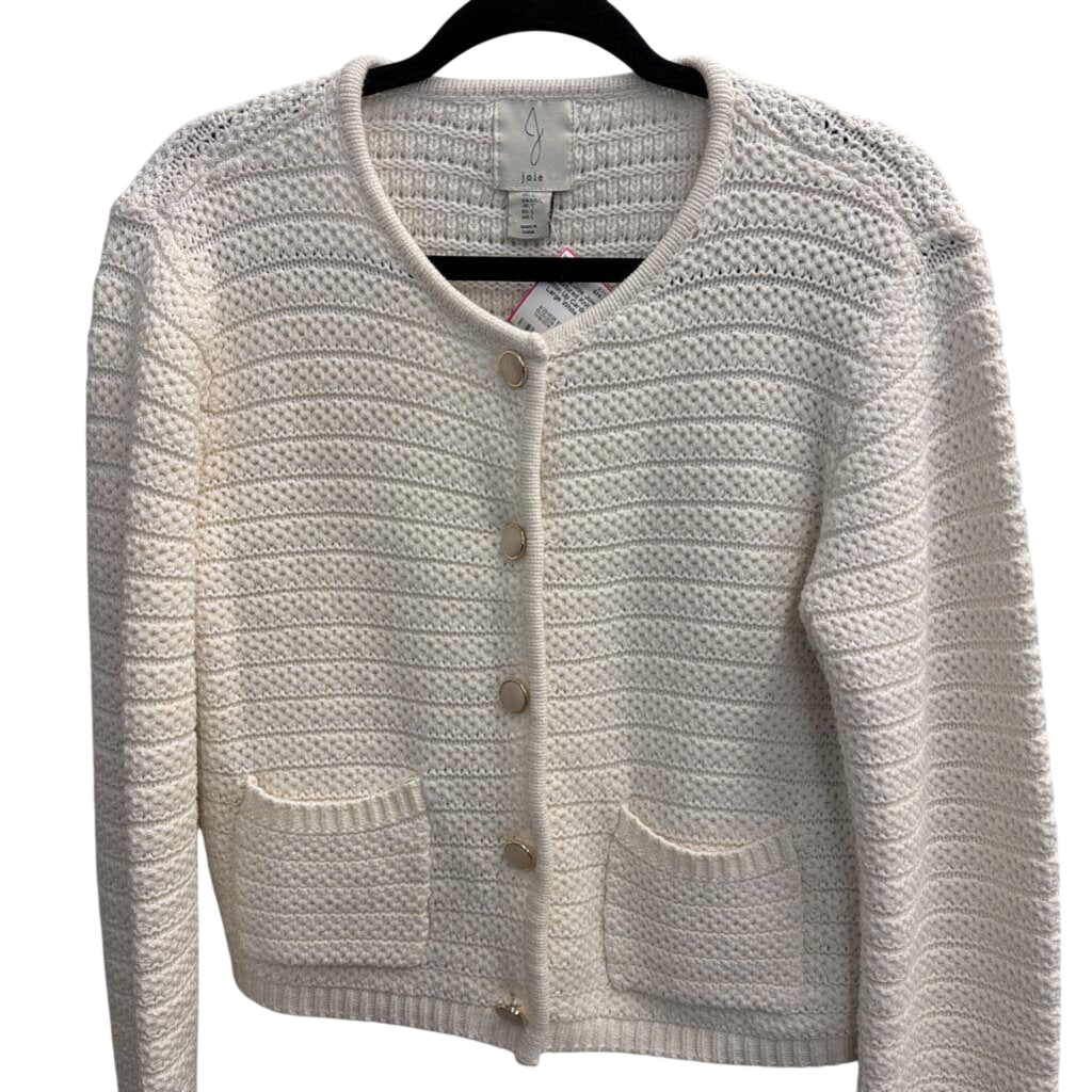 Joie Textured Knit Button Up Cardigan Large