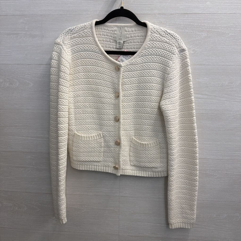 Joie Textured Knit Button Up Cardigan Large