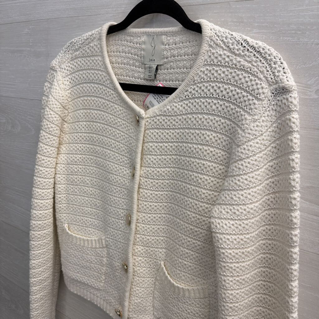 Joie Textured Knit Button Up Cardigan Large