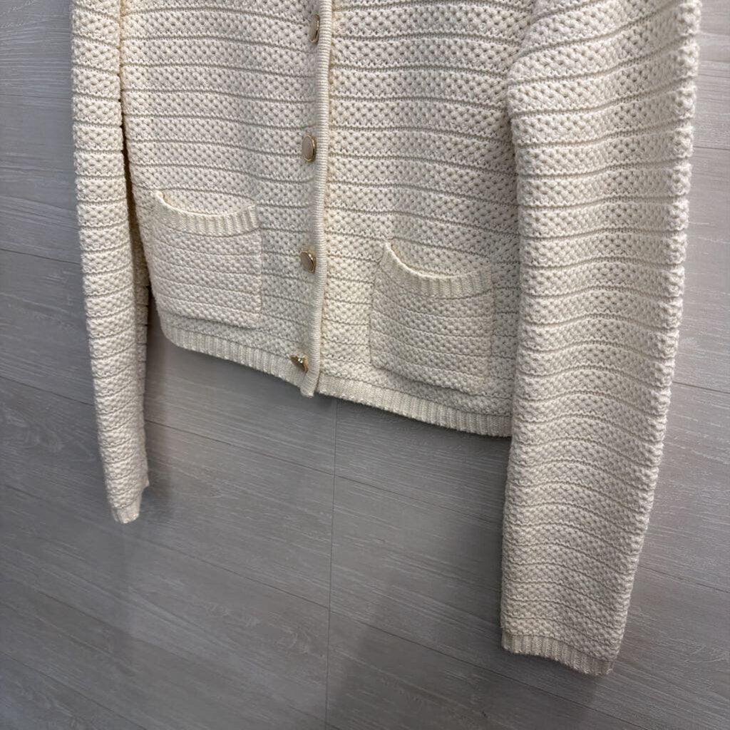Joie Textured Knit Button Up Cardigan Large