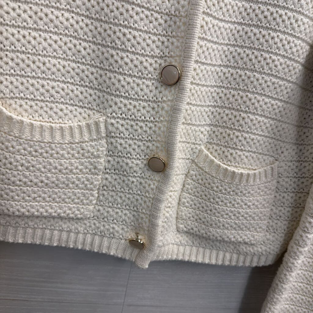 Joie Textured Knit Button Up Cardigan Large