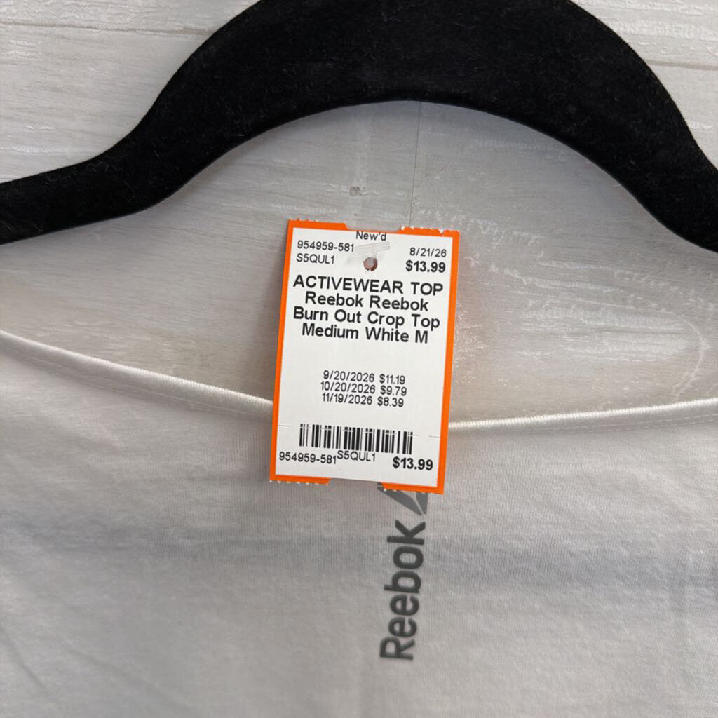 Reebok Burn Out Crop Top Medium