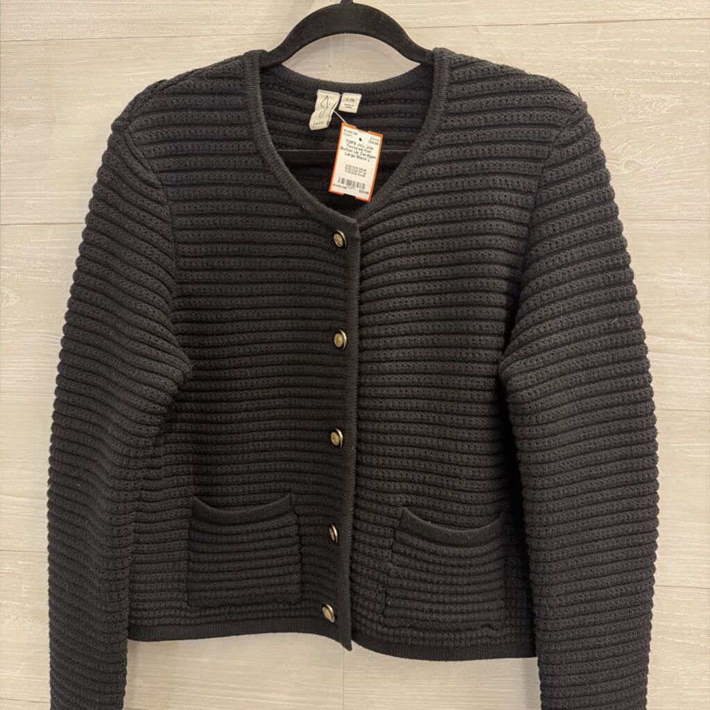 Joie Textured Knit Button Up Cardigan Large