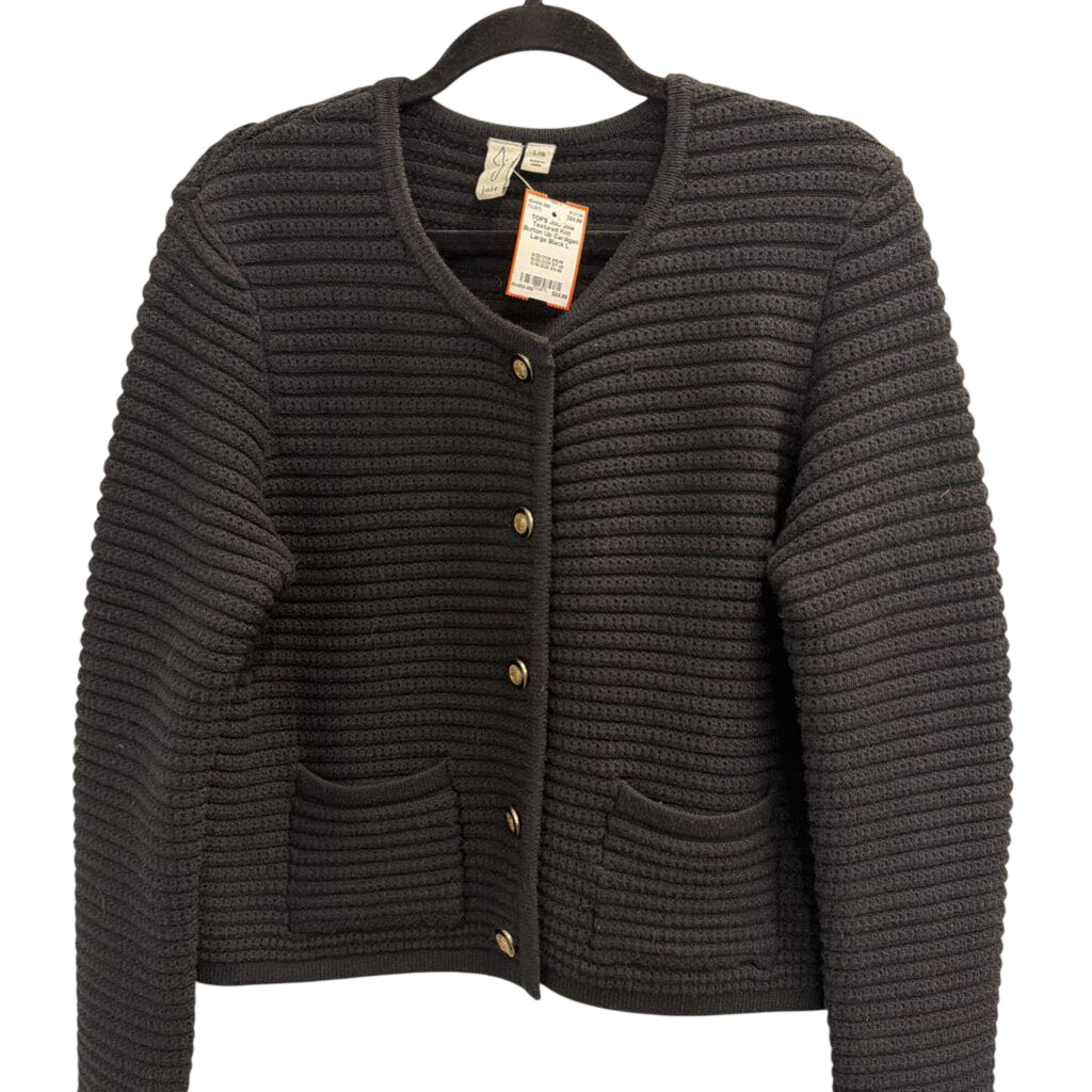 Joie Textured Knit Button Up Cardigan Large