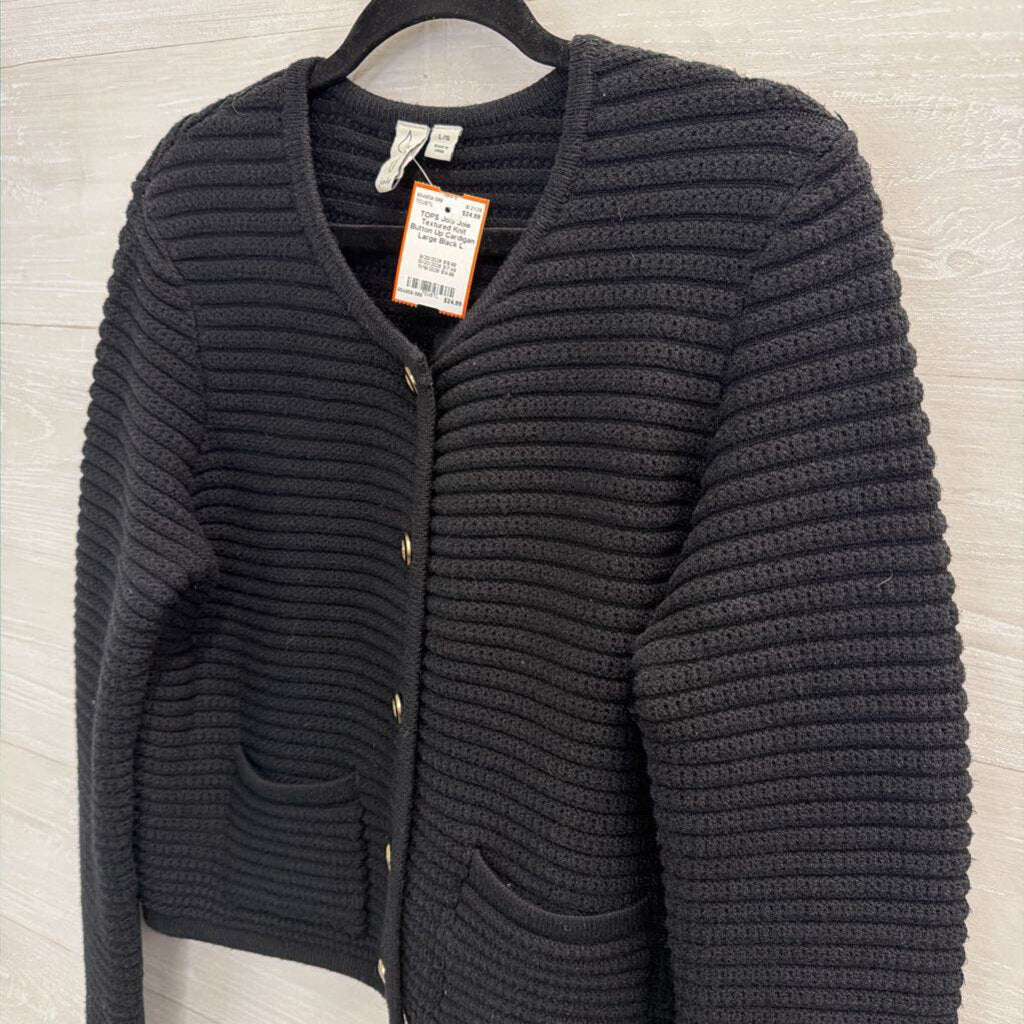 Joie Textured Knit Button Up Cardigan Large