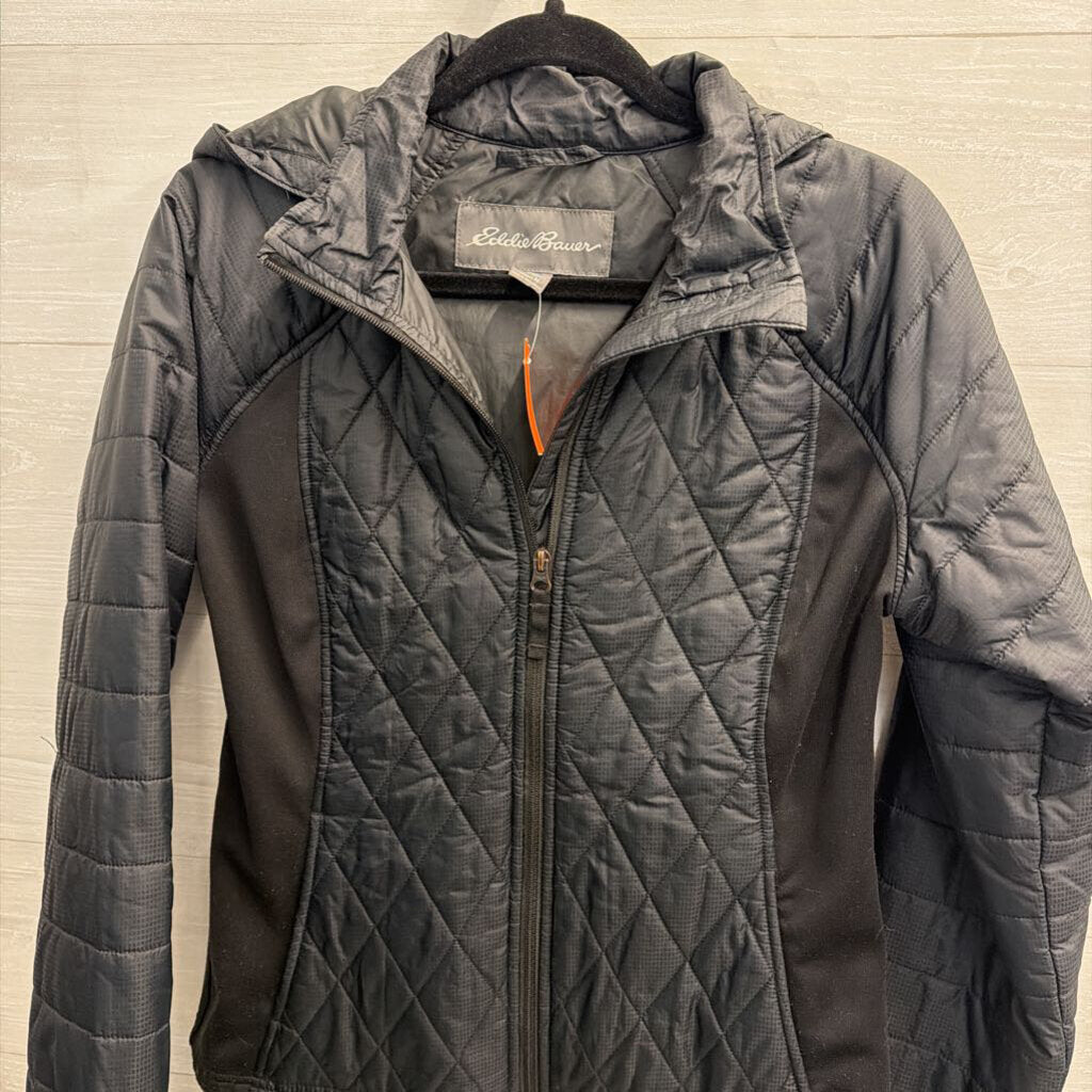 Eddie Bauer Black Quilted Jacket Medium