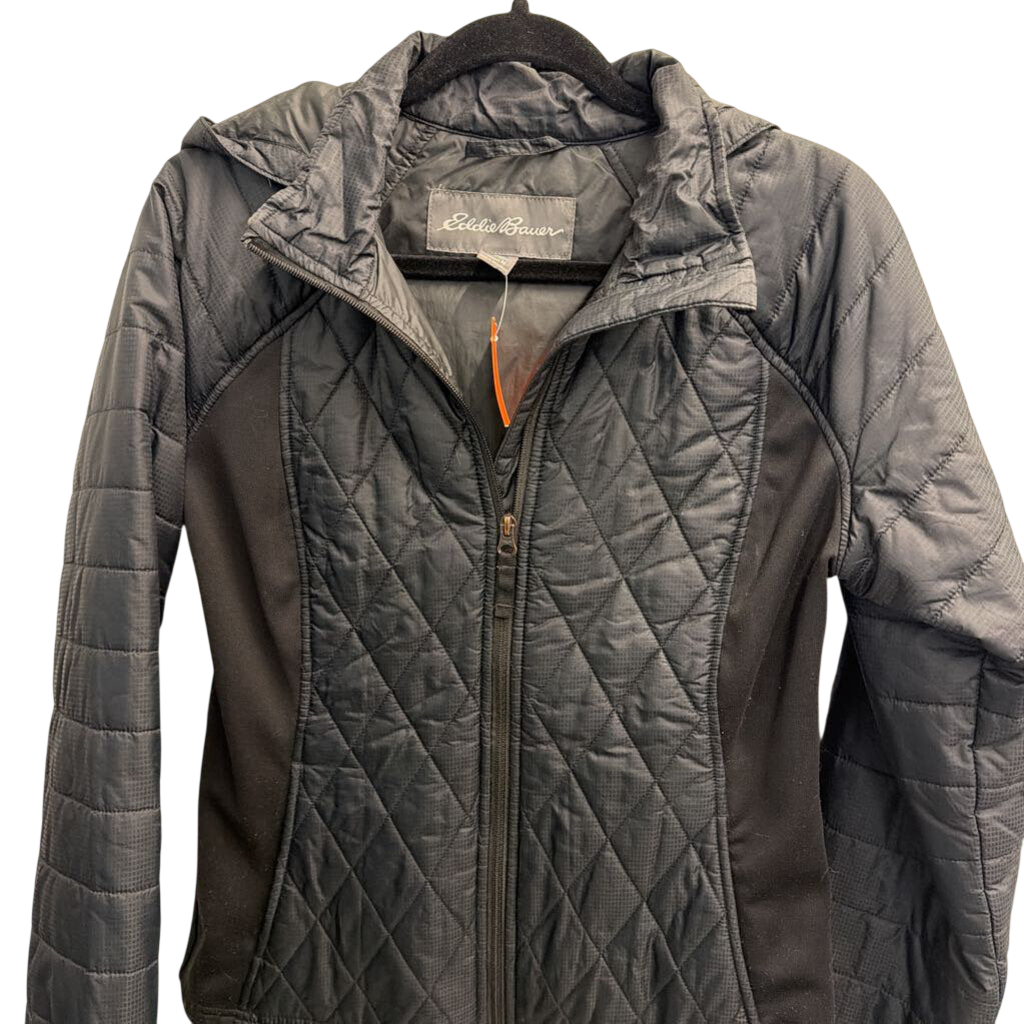 Eddie Bauer Black Quilted Jacket Medium