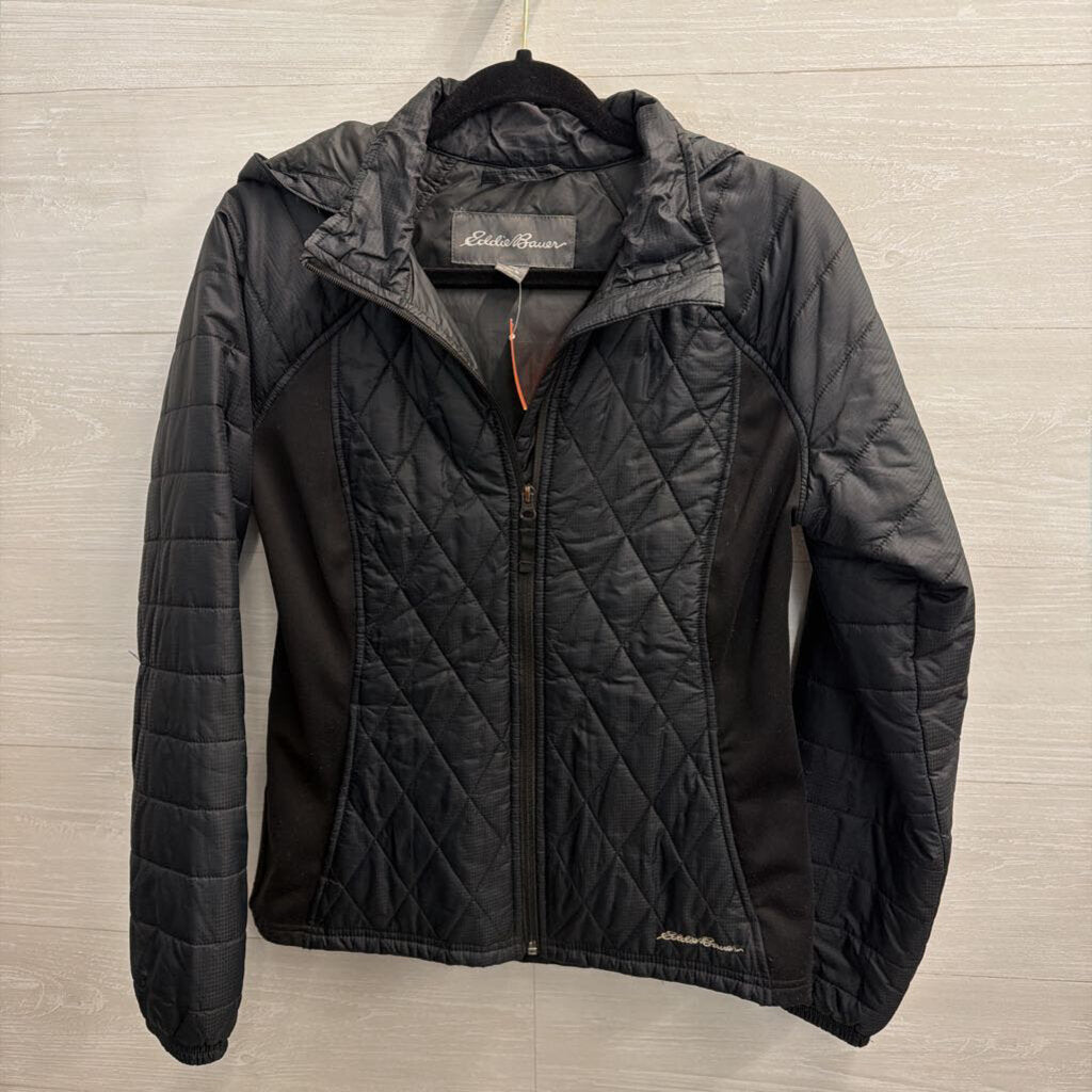 Eddie Bauer Black Quilted Jacket Medium