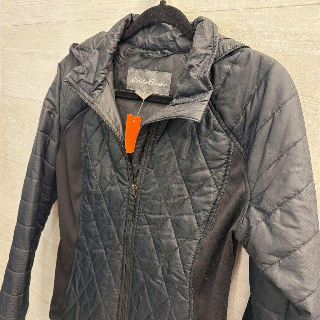 Eddie Bauer Black Quilted Jacket Medium