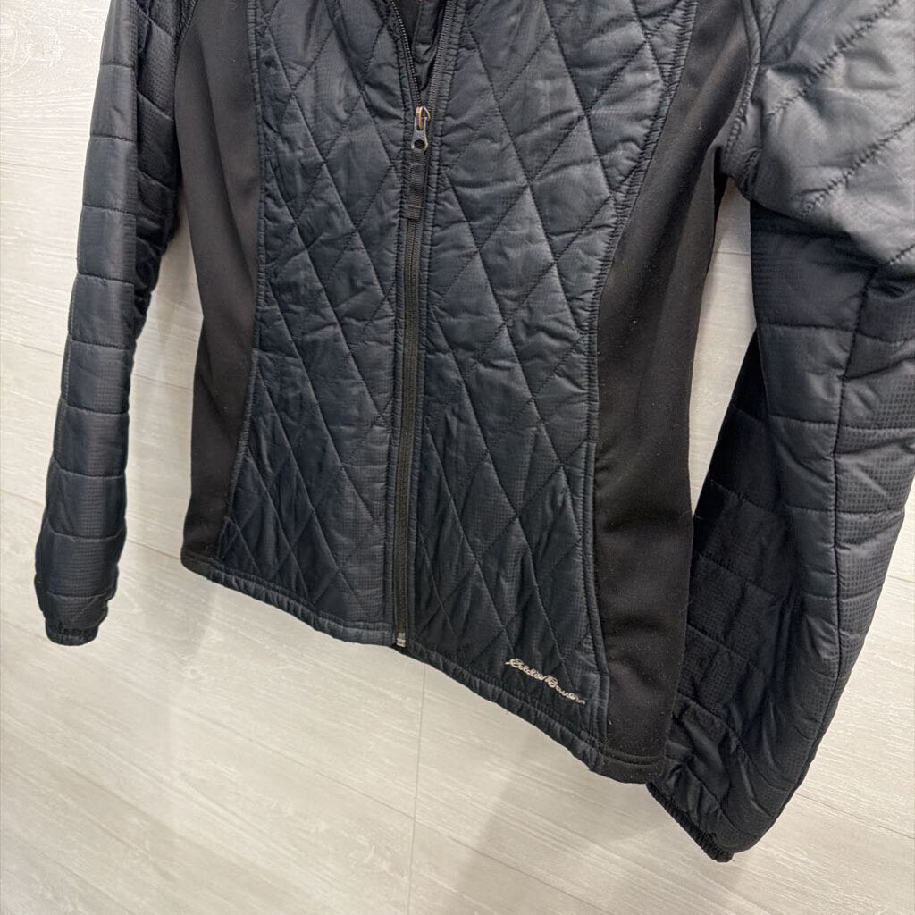 Eddie Bauer Black Quilted Jacket Medium