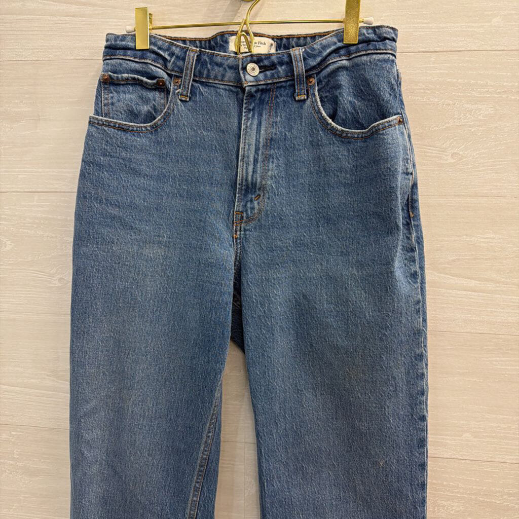 Abercrombie and Fitch Medium Wash The 90s Relaxed High Rise Jeans 29 Long