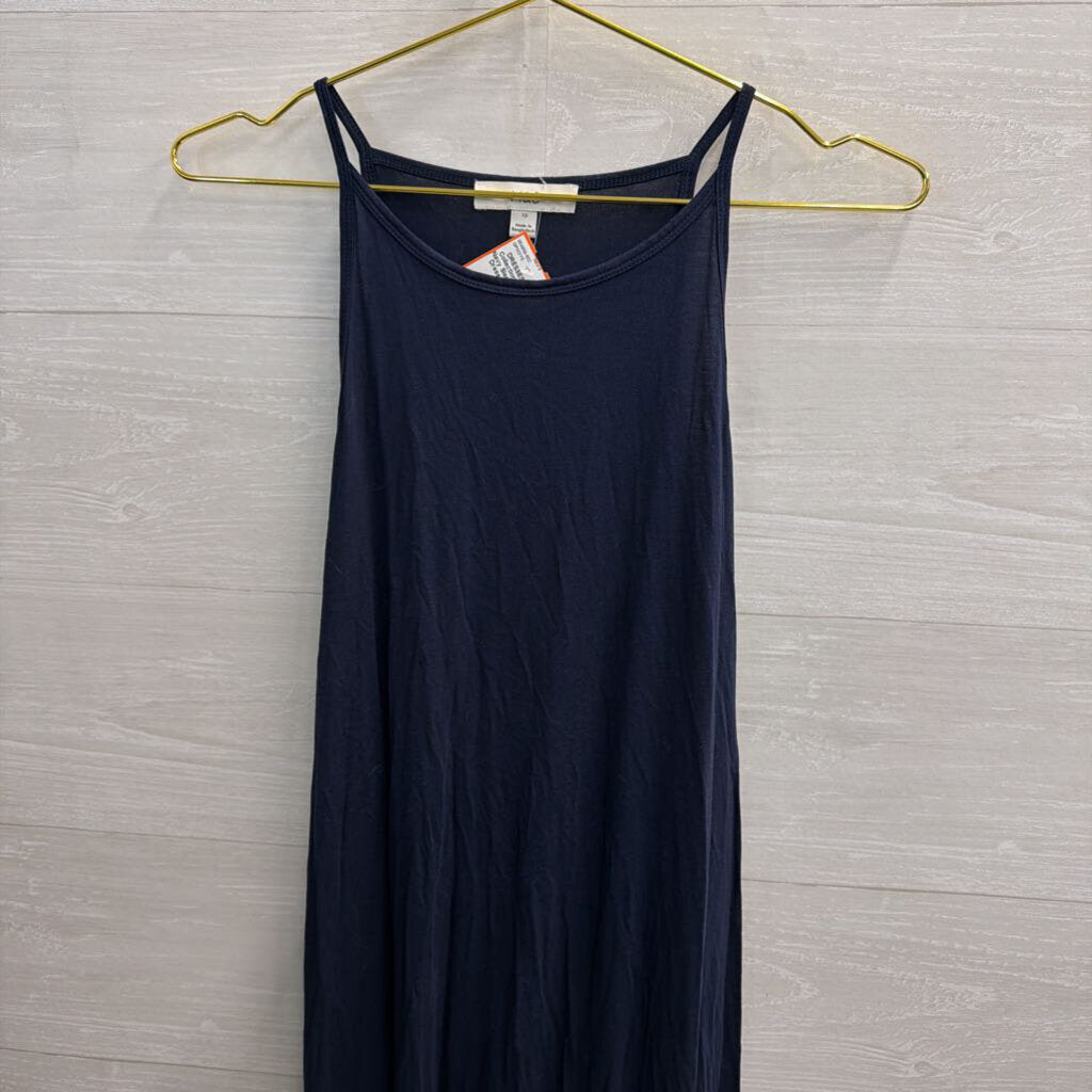 M and S Navy Sleeveless Midi Dress 12