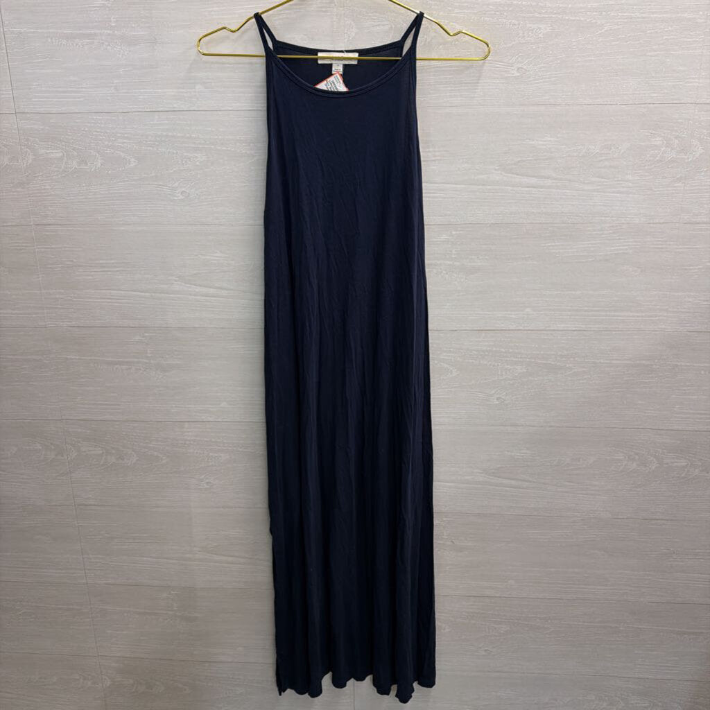 M and S Navy Sleeveless Midi Dress 12