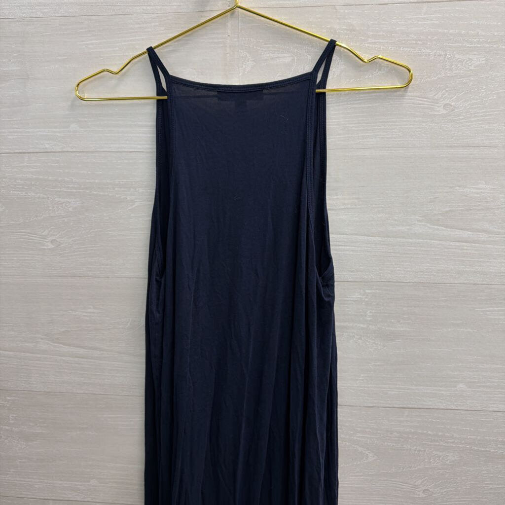 M and S Navy Sleeveless Midi Dress 12