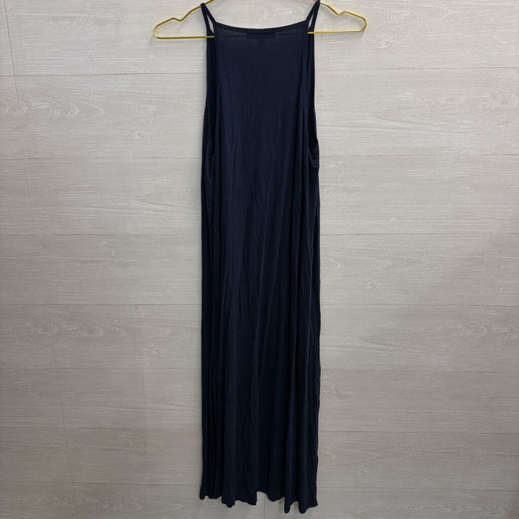M and S Navy Sleeveless Midi Dress 12