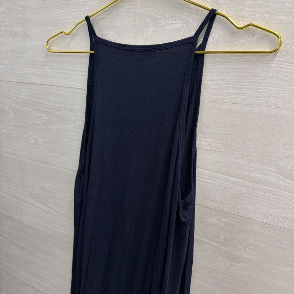M and S Navy Sleeveless Midi Dress 12