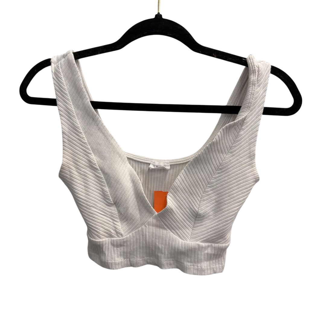 Le Lis White Cropped Tank Top Small