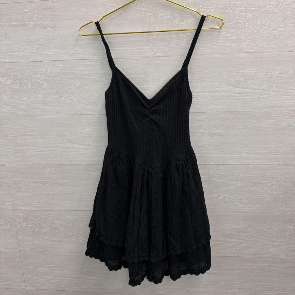 Aerie Black Sleeveless Mini Dress Medium