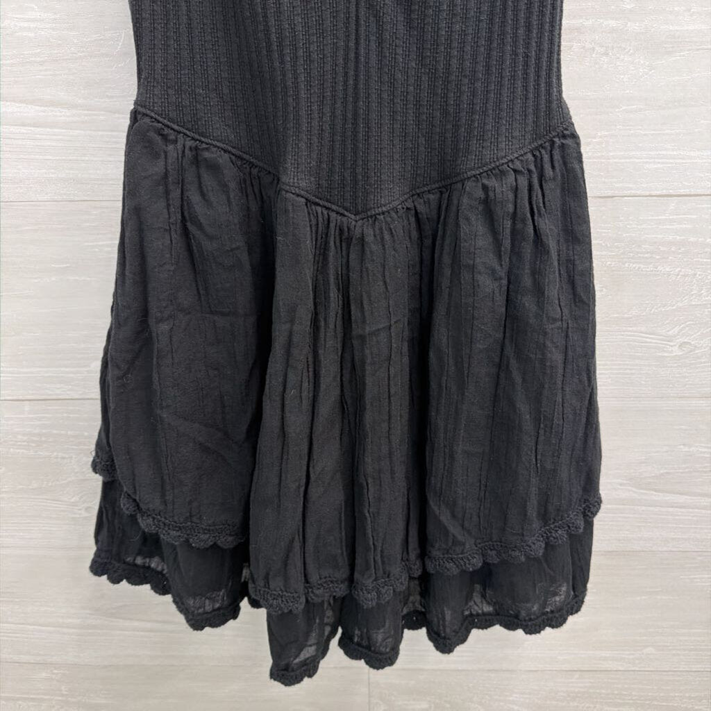 Aerie Black Sleeveless Mini Dress Medium