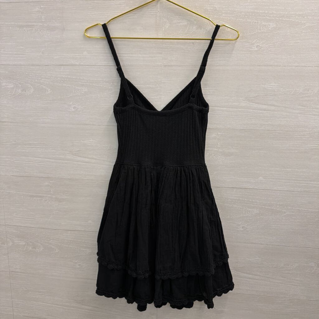 Aerie Black Sleeveless Mini Dress Medium