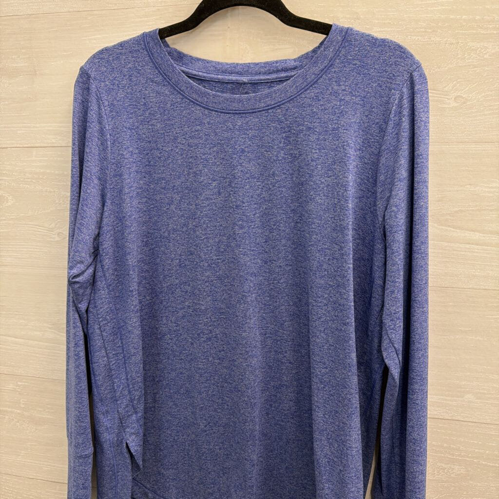 Athleta Blue Long Sleeve Athletic Top Large