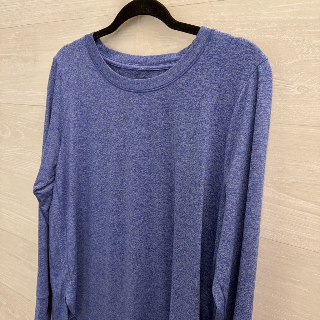 Athleta Blue Long Sleeve Athletic Top Large