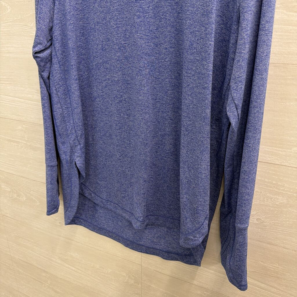 Athleta Blue Long Sleeve Athletic Top Large