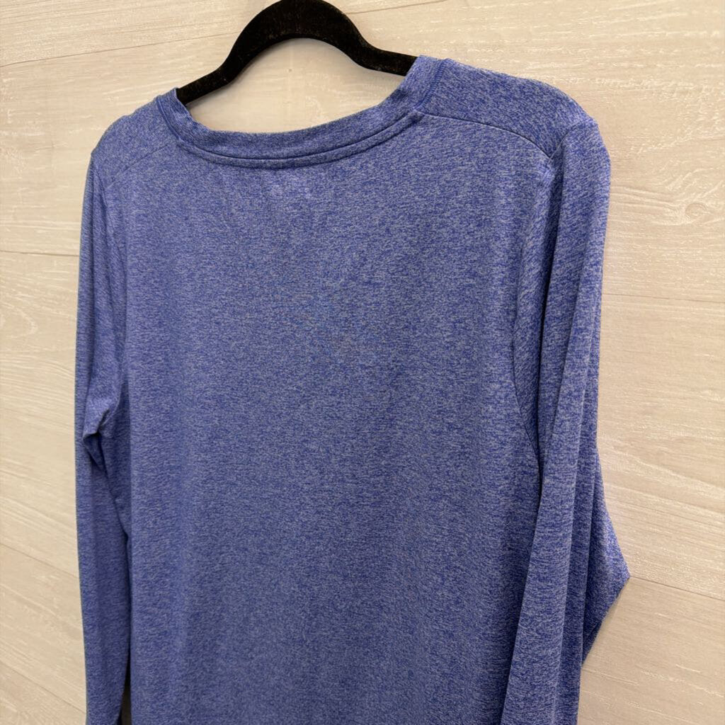 Athleta Blue Long Sleeve Athletic Top Large