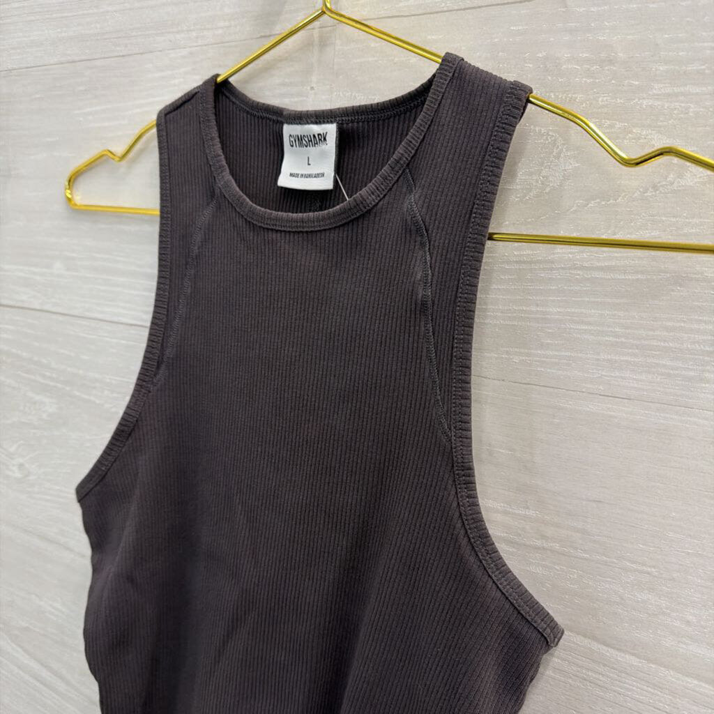 Gym Shark Ribbed Midi Tank Large