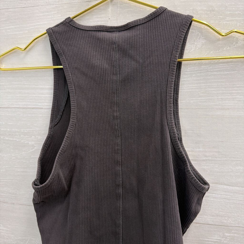 Gym Shark Ribbed Midi Tank Large