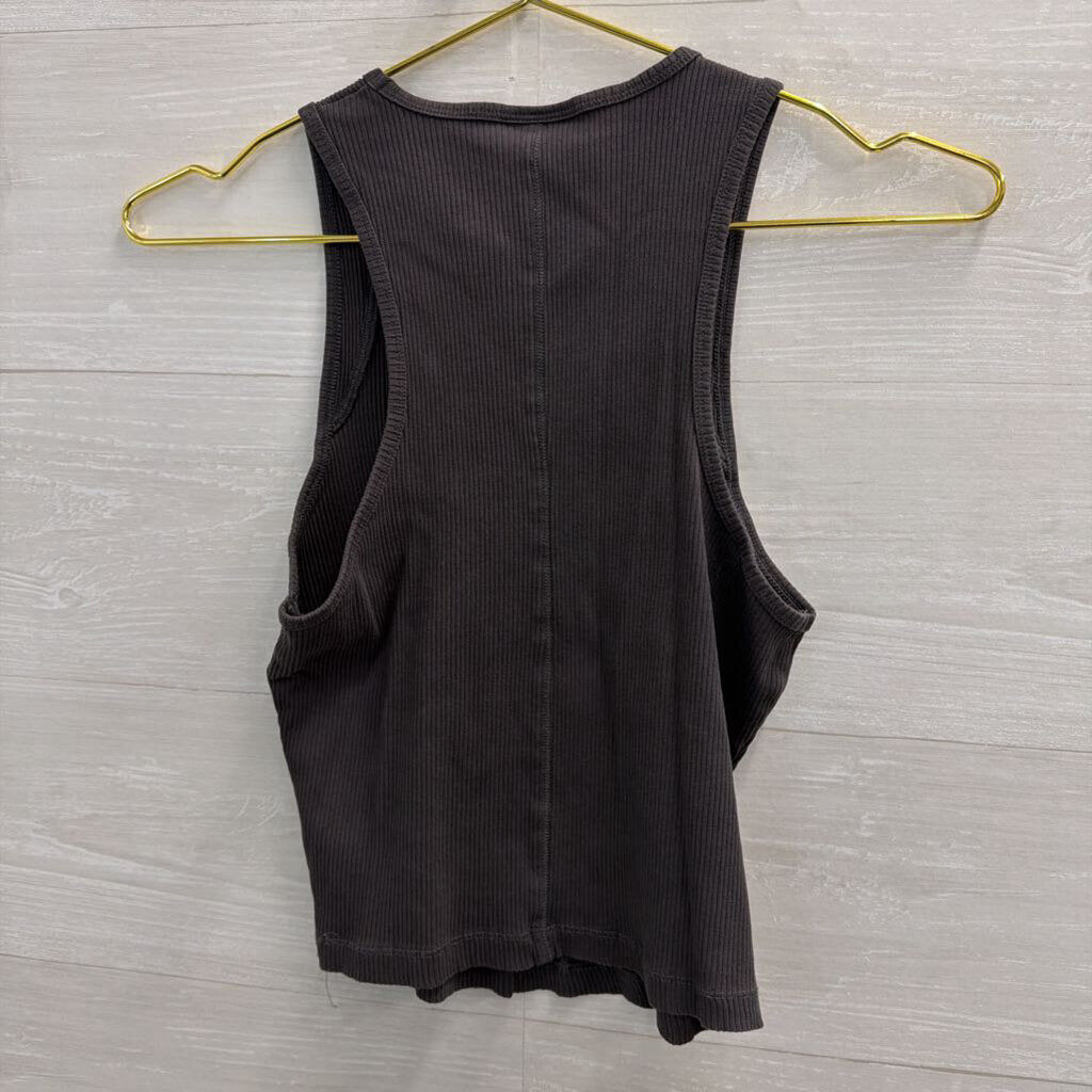 Gym Shark Ribbed Midi Tank Large
